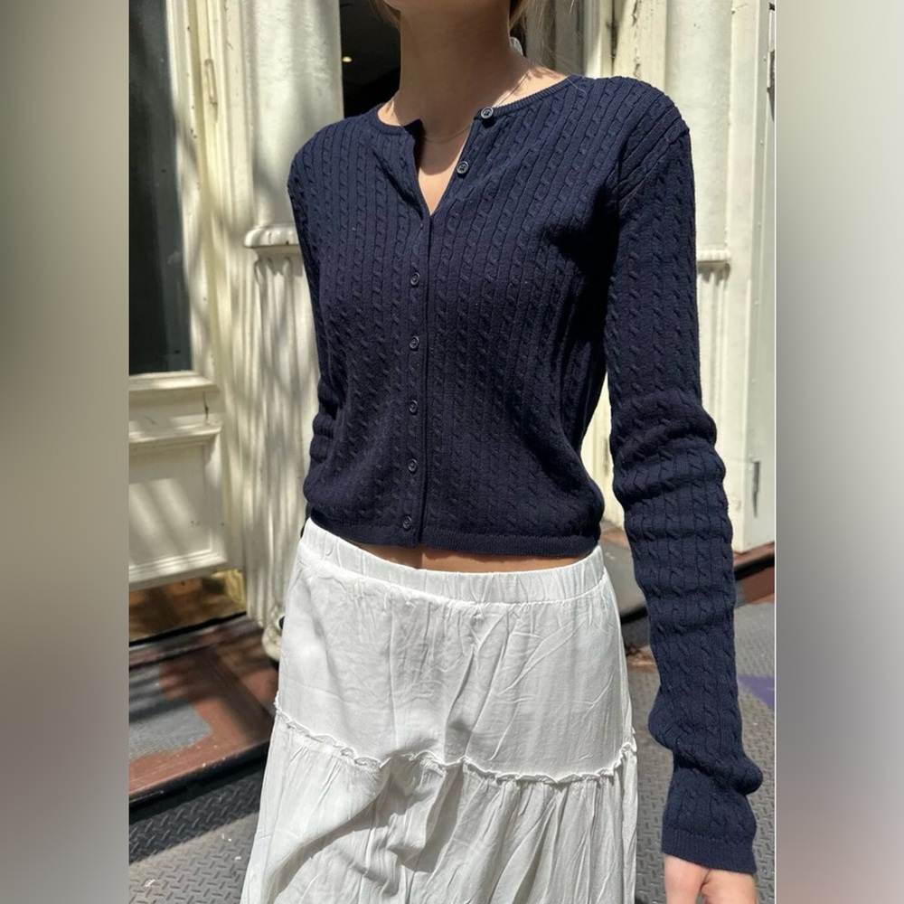 Brandy Melville Zoe Cable Knit Cardigan